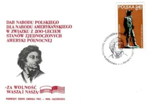 Odsłonięcie pomnika Tadeusza Kościuszki w Filadelfii