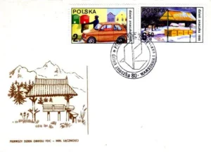 Dzień Znaczka 1980 - Postęp pocztowy. 30 lat Polskiego Związku Filatelistów