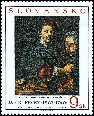 Sztuka - Ján Kupecký: Autoportret z portretem żony