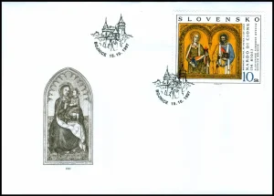 Sztuka - Nardo di Cione: Ołtarz Bojnice, detal, św. Piotr i św. Łucja