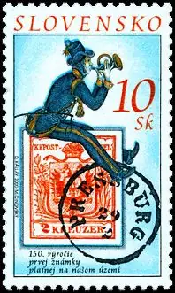 150. rocznica pierwszego znaczka wprowadzonego do obrotu na terytorium pocztowym Słowacji