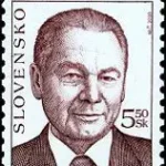 Znaczek obiegowy - Prezydent Słowacji Rudolf Schuster