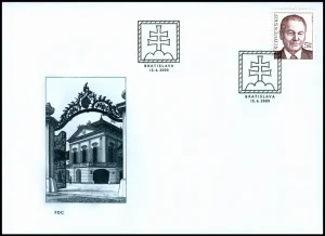 Znaczek obiegowy - Prezydent Słowacji Rudolf Schuster