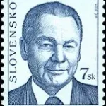 Znaczek obiegowy - Prezydent Słowacji Rudolf Schuster