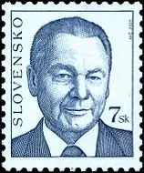 Znaczek obiegowy - Prezydent Słowacji Rudolf Schuster