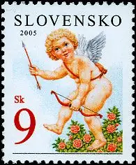 Znaczek obiegowy - Walentynki 2005