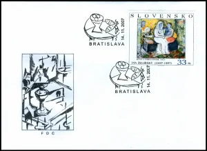 Sztuka - Ján Želibský: Bukiet chryzantem, 1936
