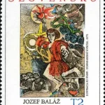 Sztuka - Jozef Baláž, ilustracja z książki Siedmiokolorowy kwiat