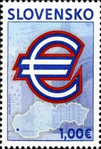 Pierwszy znaczek Słowacji w walucie Euro