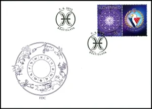 Znaczek z personalizowaną przywieszką - Zodiac