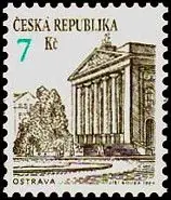 Znaczek obiegowy - Ostrawa. Teatr Antonína Dvoráka w Ostrawie