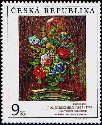 Sztuka - Galeria Narodowa w Pradze J. K. Hirschely (1695-1743): bukiet 1743