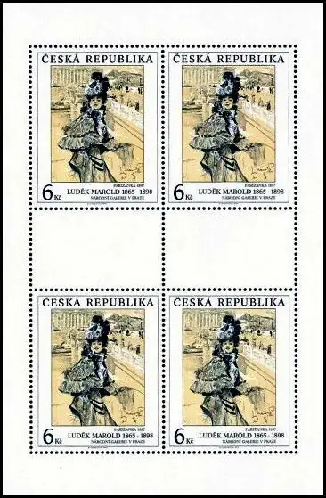 Sztuka - Galeria Narodowa w Pradze Luděk Marold: paryżanka 1897