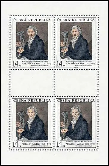 Sztuka - Galeria Narodowa w Pradze Antonín Machek (1775-1844): portret Rzeźbiarza J. Malínský 1818