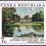 Sztuka - A. Chittussi: Pejzaż z zamkiem w Chantilly, 1883