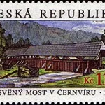 Piękno naszego kraju Drewniany most nad rzeką Svratka